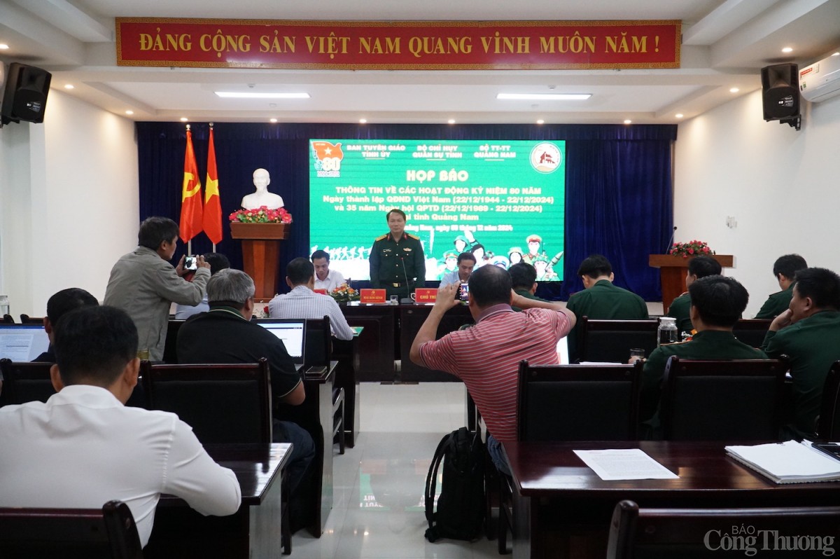 Tỉnh Quảng Nam thông tin các hoạt động chào mừng kỷ niệm 80 năm ngày thành lập Quân đội Nhân dân Việt Nam và 35 năm Ngày hội Quốc phòng toàn dân Tỉnh Quảng Nam thông tin các hoạt động chào mừng kỷ niệm 80 năm ngày thành lập Quân đội Nhân dân Việt Nam và 35 năm Ngày hội Quốc phòng toàn dân