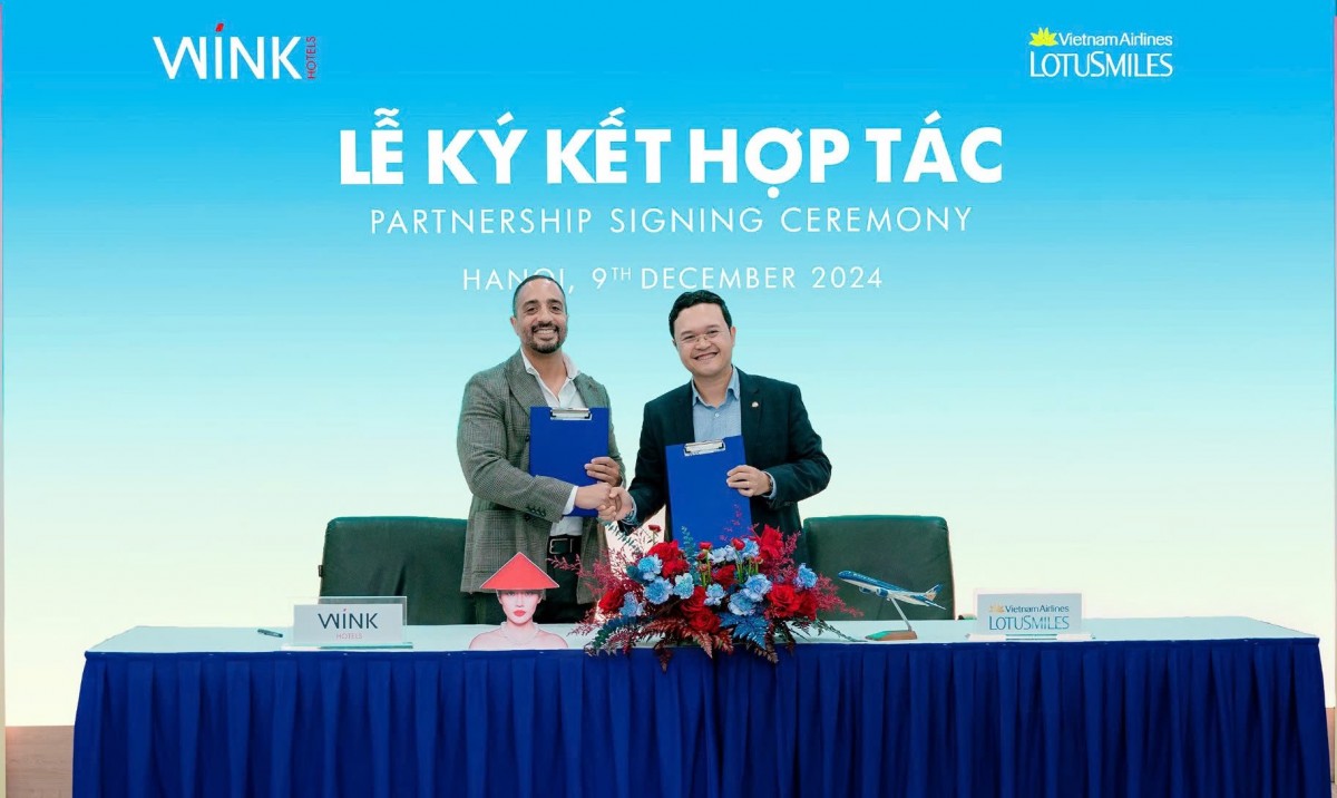 Vietnam Airlines và chuỗi khách sạn Wink Hotels vừa cùng nhau ký kết hợp tác Vietnam Airlines và chuỗi khách sạn Wink Hotels vừa cùng nhau ký kết hợp tác