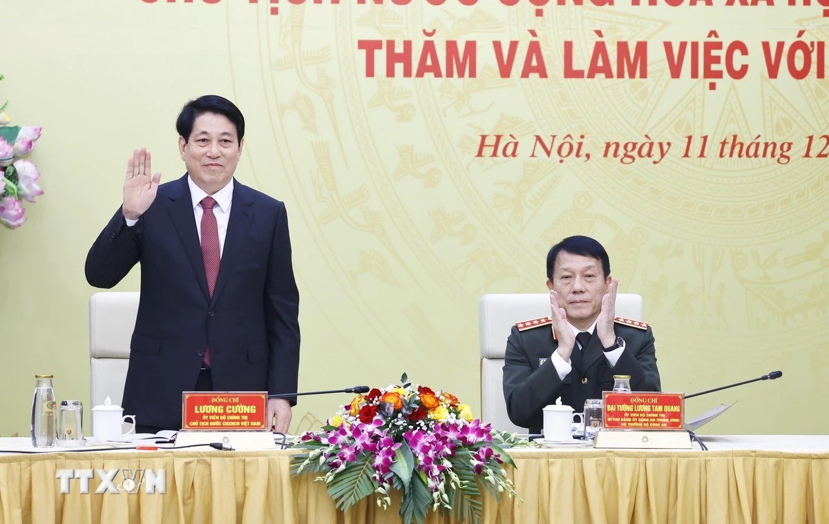 Chủ tịch nước Lương Cường phát biểu chỉ đạo. (Ảnh: Lâm Khánh/TTXVN) Chủ tịch nước Lương Cường phát biểu chỉ đạo. (Ảnh: Lâm Khánh/TTXVN)