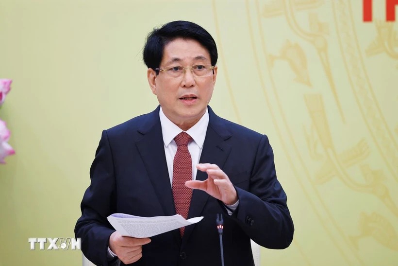 Chủ tịch nước Lương Cường phát biểu chỉ đạo. (Ảnh: Lâm Khánh/TTXVN) Chủ tịch nước Lương Cường phát biểu chỉ đạo. (Ảnh: Lâm Khánh/TTXVN)