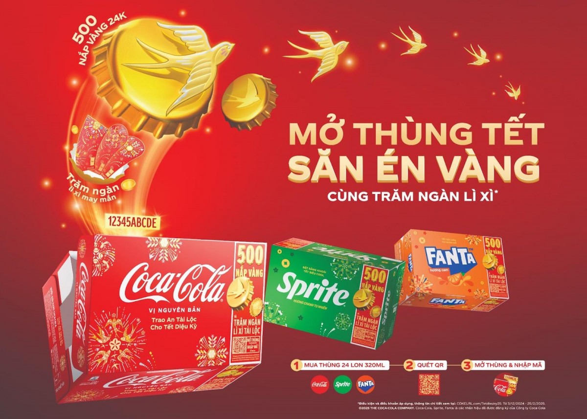 Coca-Cola khởi động chiến dịch Tết 2025: Trao tâm ý, gắn Tết diệu kỳ Coca Cola khởi động chiến dịch Tết 2025: Trao tâm ý, gắn Tết diệu kỳ