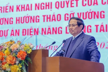Thủ tướng: Thống nhất cao với giải pháp tháo gỡ khó khăn các dự án NLTT do Bộ trưởng Bộ Công Thương báo cáo