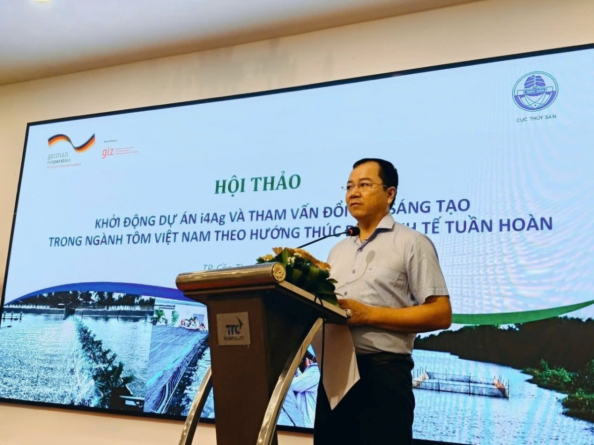 ông Trần Đình Luân - Cục trưởng Cục Thủy sản nhận định đổi mới sáng tọ là chìa khóa để ngành tôm phát triển bền vững.