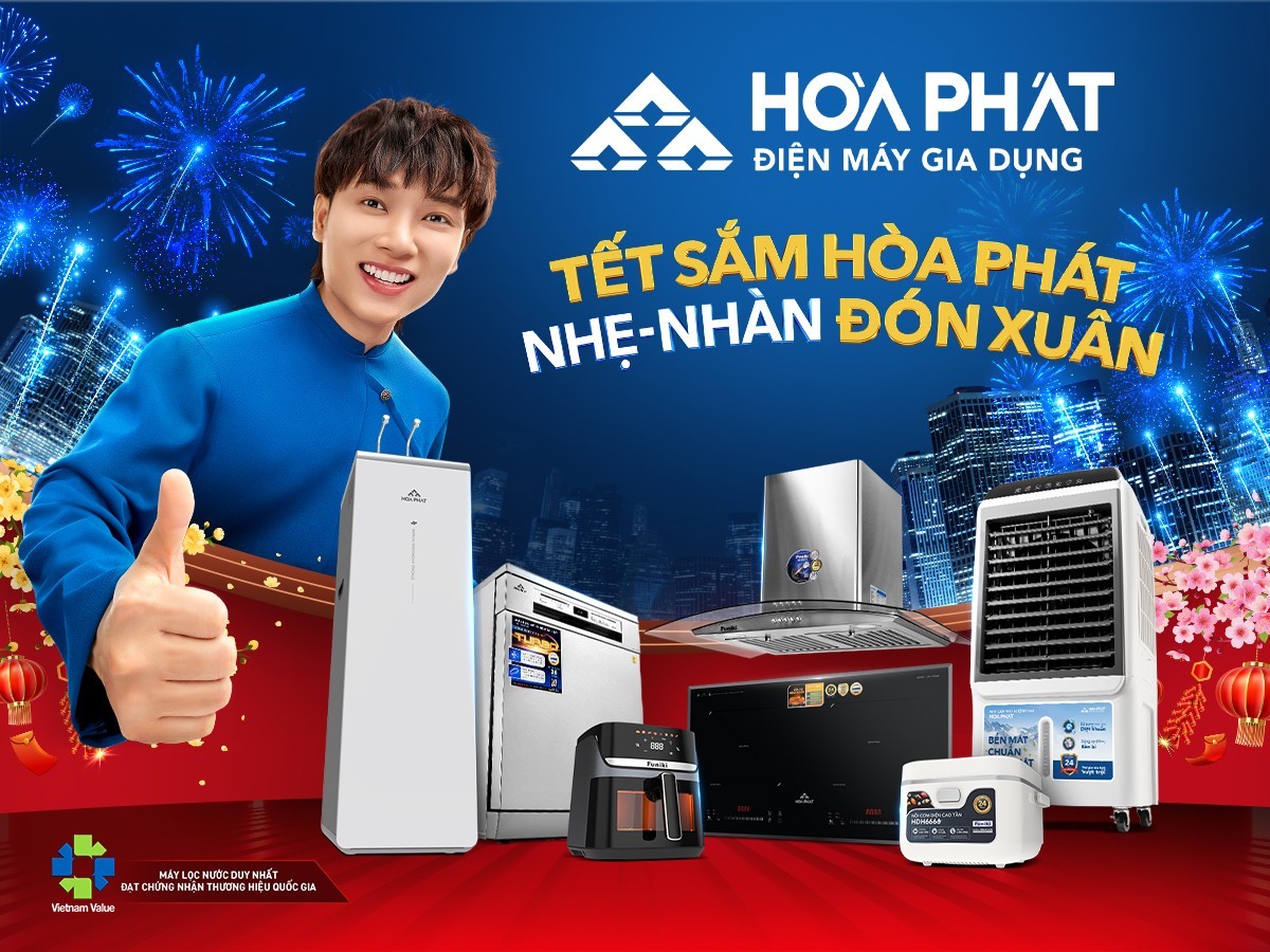 Đón Tết "Nhẹ-Nhàn-Khỏe" với loạt sản phẩm mới từ Điện máy Gia dụng Hòa Phát Đón Tết "Nhẹ-Nhàn-Khỏe" với loạt sản phẩm mới từ Điện máy Gia dụng Hòa Phát