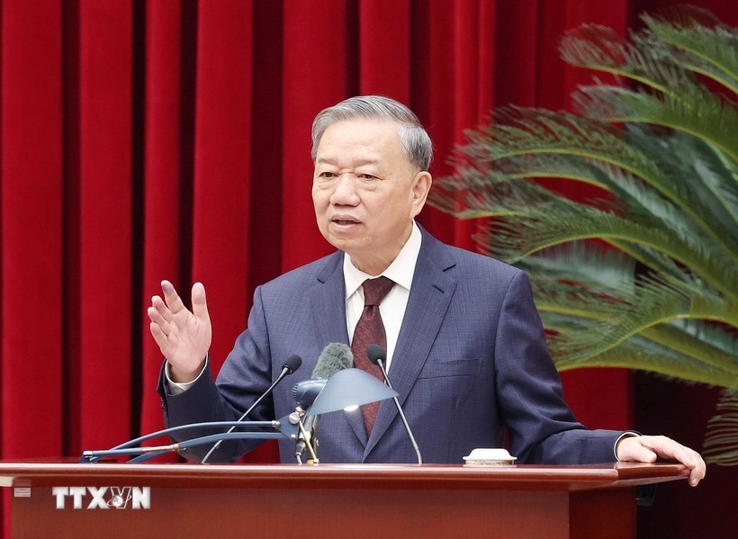 Tổng Bí thư Tô Lâm phát biểu. (Ảnh: Thống Nhất/TTXVN) Tổng Bí thư Tô Lâm phát biểu. (Ảnh: Thống Nhất/TTXVN)