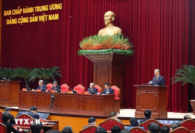 Tổng Bí thư Tô Lâm phát biểu. (Ảnh: Thống Nhất/TTXVN)