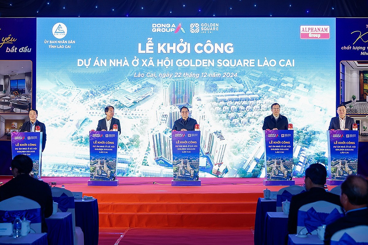 Thủ tướng thực hiện nghi thức bấm nút khởi công dự án - Ảnh: VGP/Nhật Bắc Thủ tướng thực hiện nghi thức bấm nút khởi công dự án - Ảnh: VGP/Nhật Bắc