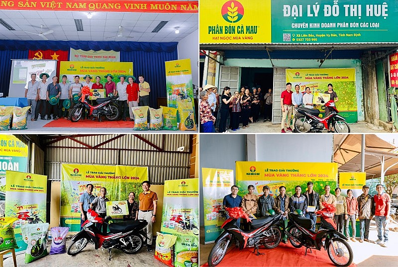 Giải thưởng xe máy, nhẫn vàng được kịp thời trao đến tận tay nông dân ba miền Giải thưởng xe máy, nhẫn vàng được kịp thời trao đến tận tay nông dân ba miền