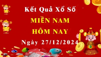 XSMN 27/12, trực tiếp Kết quả xổ số miền Nam hôm nay 27/12/2024, XSMN thứ Sáu KQXSMN ngày 27/12