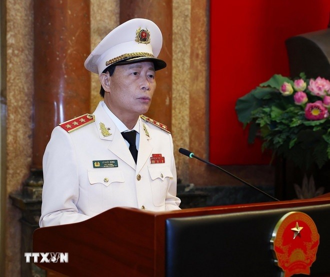 Thượng tướng Lê Quốc Hùng, Thứ trưởng Bộ Công an phát biểu Thượng tướng Lê Quốc Hùng, Thứ trưởng Bộ Công an phát biểu