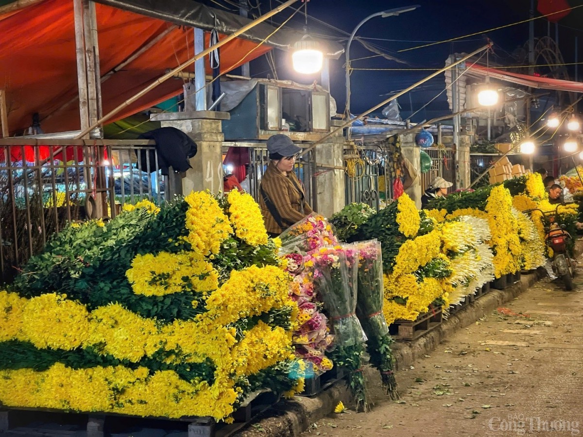 Đêm chợ hoa Quảng An những ngày cận Tết 2025