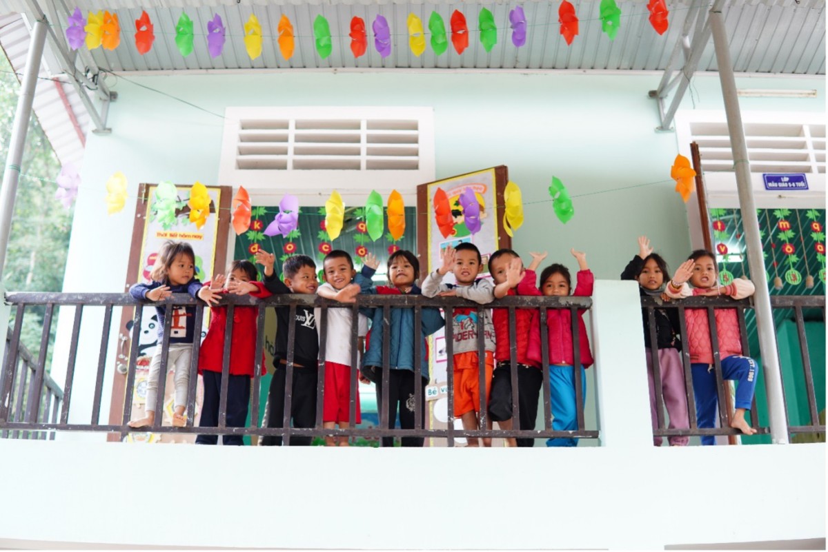 Các em nhỏ học tại trường mầm non Tân Hợp (Ảnh: Trang Sinh) Các em nhỏ học tại trường mầm non Tân Hợp (Ảnh: Trang Sinh)