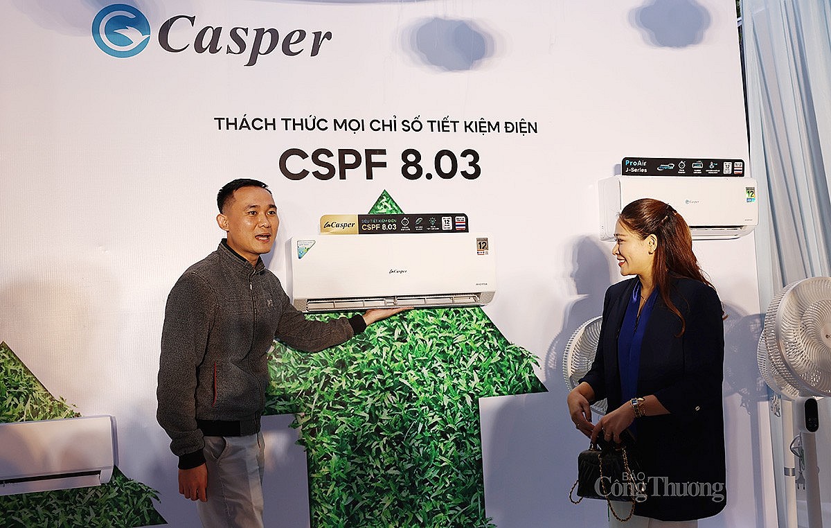 Casper Việt Nam chính thức ra mắt dòng điều hòa cao cấp LaCasper siêu tiết kiệm điện chưa từng có với chỉ số hiệu suất năng lượng CSPF 8,03 model XC-09IU38. (Ảnh: Phương Nguyễn) Casper Việt Nam chính thức ra mắt dòng điều hòa cao cấp LaCasper siêu tiết kiệm điện chưa từng có với chỉ số hiệu suất năng lượng CSPF 8,03 model XC-09IU38. (Ảnh: Phương Nguyễn)