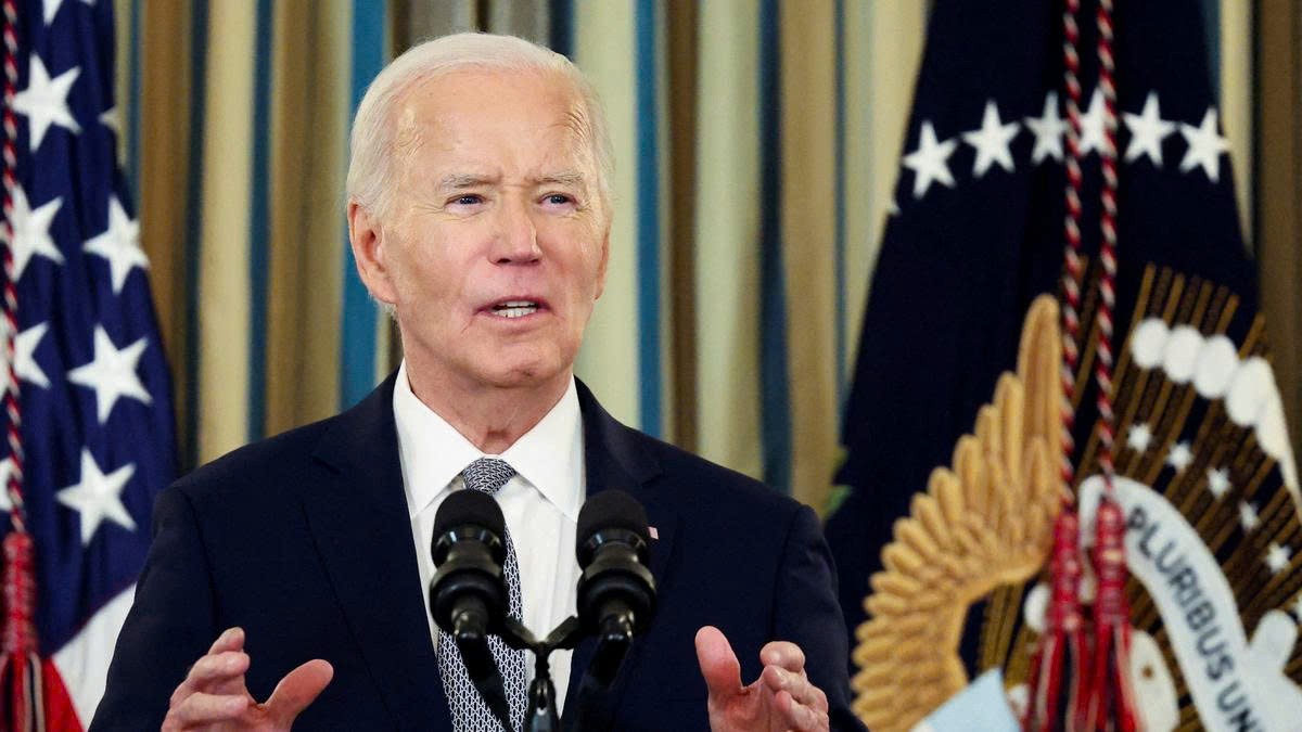 Tổng thống Mỹ Joe Biden phát biểu tại buổi lễ. Ảnh: The New York Times Tổng thống Mỹ Joe Biden phát biểu tại buổi lễ. Ảnh: The New York Times