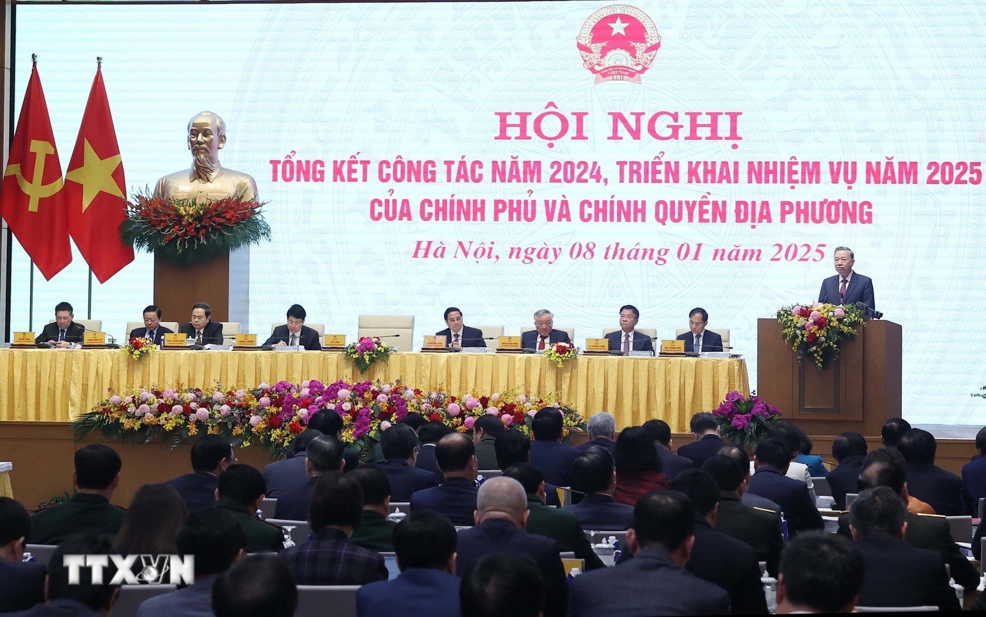 Phát biểu của Tổng Bí thư Tô Lâm tại Hội nghị tổng kết công tác năm 2024, triển khai nhiệm vụ năm 2025 của Chính phủ và chính quyền địa phương
