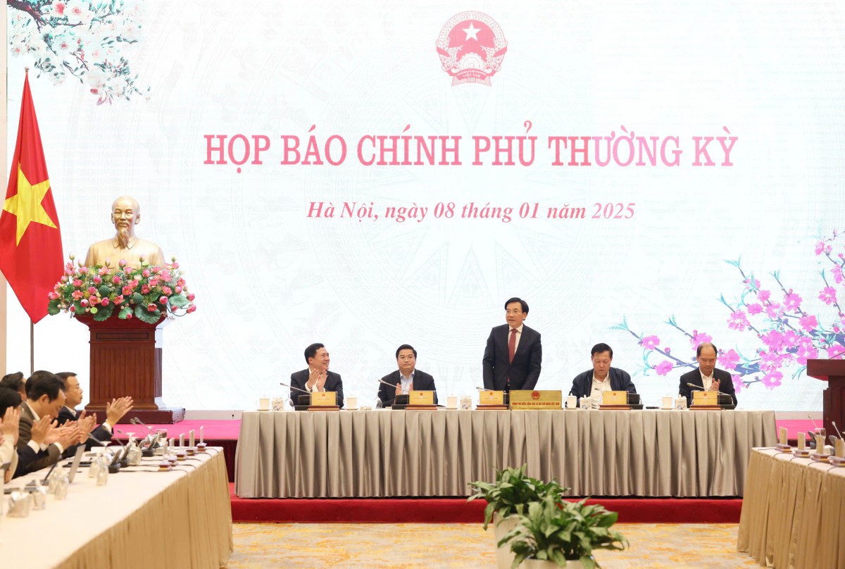 Toàn cảnh buổi họp báo Chính phủ thường kỳ tháng 12/2024. Toàn cảnh buổi họp báo Chính phủ thường kỳ tháng 12/2024.