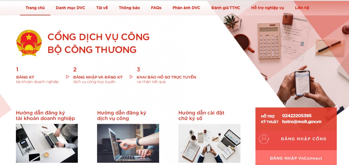 Cổng Dịch vụ công Bộ Công Thương đang cung cấp 267 dịch vụ công trực tuyến Cổng Dịch vụ công Bộ Công Thương đang cung cấp 267 dịch vụ công trực tuyến