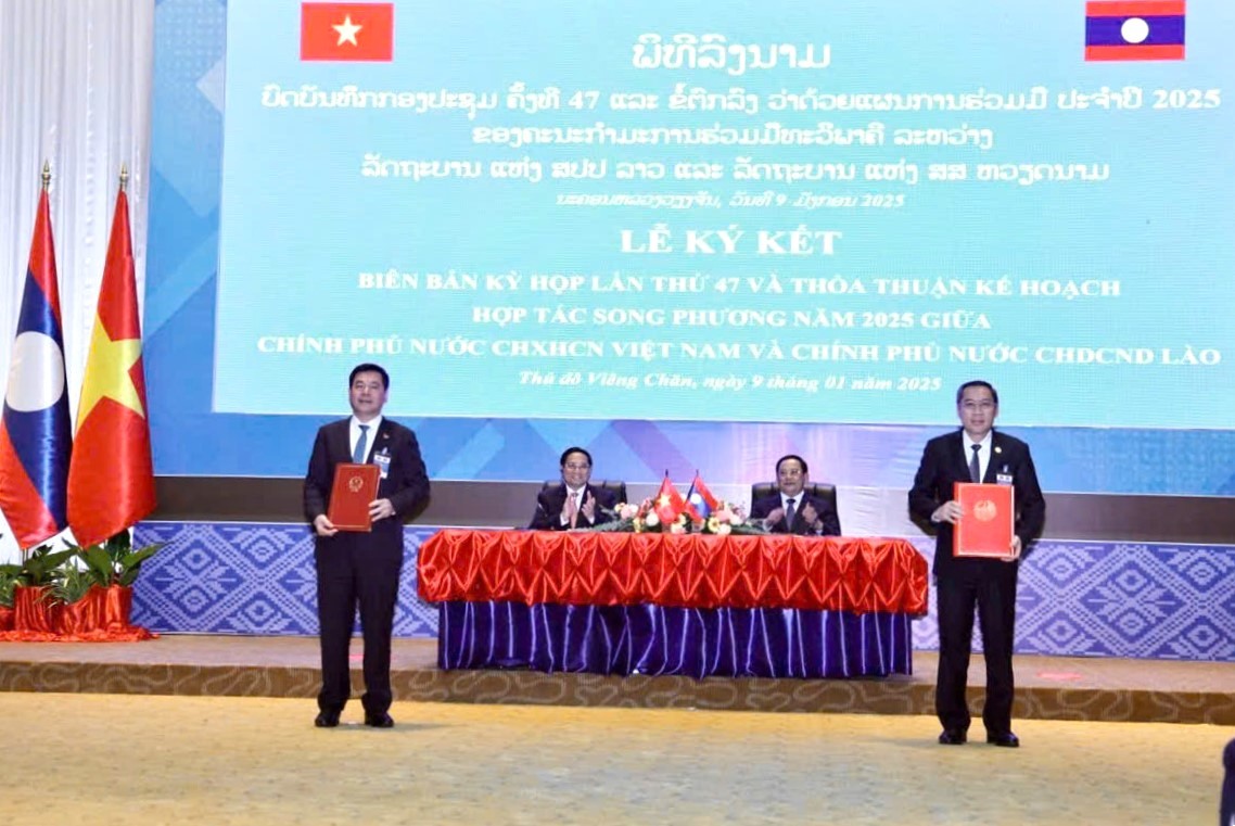 Kỳ họp 47 Ủy ban liên chính phủ hợp tác Việt - Lào: Kim ngạch thương mại tăng gần 34% năm 2024 Kỳ họp 47 Ủy ban liên chính phủ hợp tác Việt Lào: Kim ngạch thương mại tăng gần 34% năm 2024