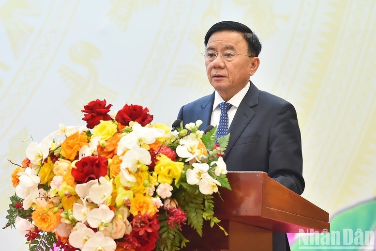 Thường trực Ban Bí thư Trần Cẩm Tú phát biểu chỉ đạo hội nghị - Ảnh: Báo Nhân dân