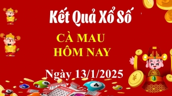 XSCM 13/1, Kết quả xổ số Cà Mau hôm nay 13/1/2025, KQXSCM