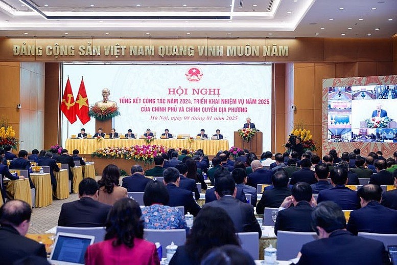 Hội nghị tổng kết công tác năm 2024, triển khai nhiệm vụ năm 2025 của Chính phủ và chính quyền địa phương - Ảnh: VGP/Nhật Bắc Hội nghị tổng kết công tác năm 2024, triển khai nhiệm vụ năm 2025 của Chính phủ và chính quyền địa phương - Ảnh: VGP/Nhật Bắc