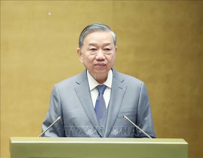 Tổng Bí thư Tô Lâm, Trưởng Ban Chỉ đạo Trung ương về phát triển khoa học, công nghệ, đổi mới sáng tạo và chuyển đổi số phát biểu chỉ đạo. Ảnh: TTXVN Tổng Bí thư Tô Lâm, Trưởng Ban Chỉ đạo Trung ương về phát triển khoa học, công nghệ, đổi mới sáng tạo và chuyển đổi số phát biểu chỉ đạo. Ảnh: TTXVN