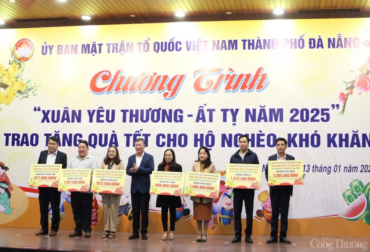 Chương trình 'Xuân yêu thương - Ấy Tỵ 2025' TP. Đà Nẵng trao hơn 20.000 suất quà đến các hộ nghèo, hộ khó khăn