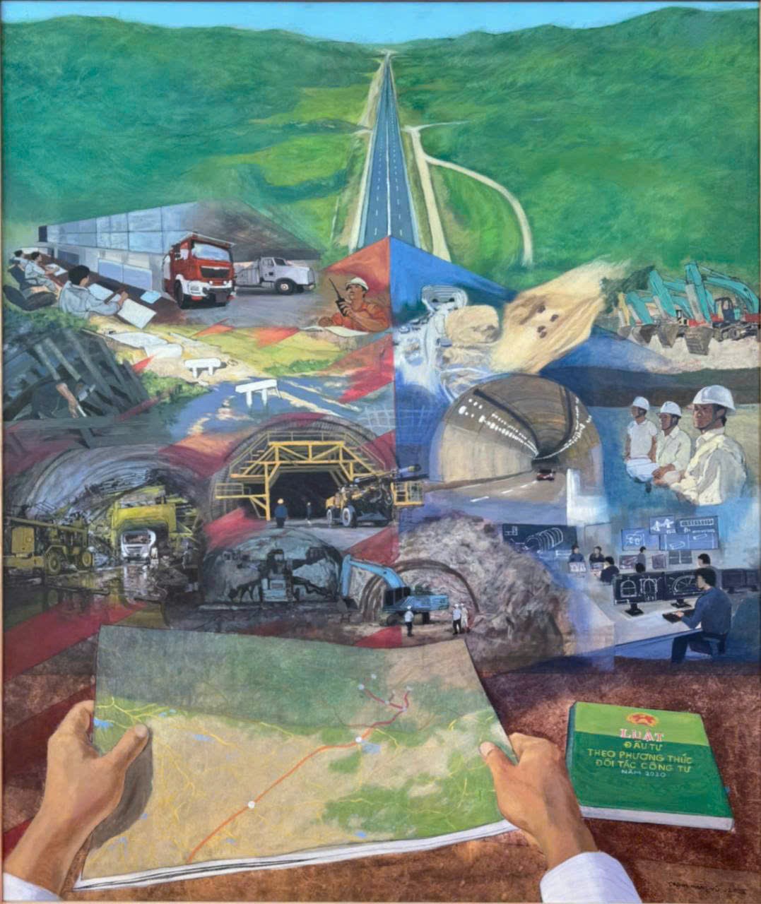 Ấn tượng những tác phẩm nghệ thuật đượm nắng gió công trường