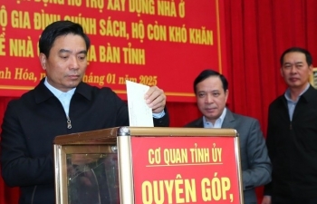 Tỉnh Thanh Hóa đồng loạt ủng hộ xây nhà cho hộ nghèo