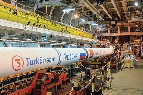 Đường ống khí đốt TurkStream. Ảnh: Reuters Đường ống khí đốt TurkStream. Ảnh: Reuters