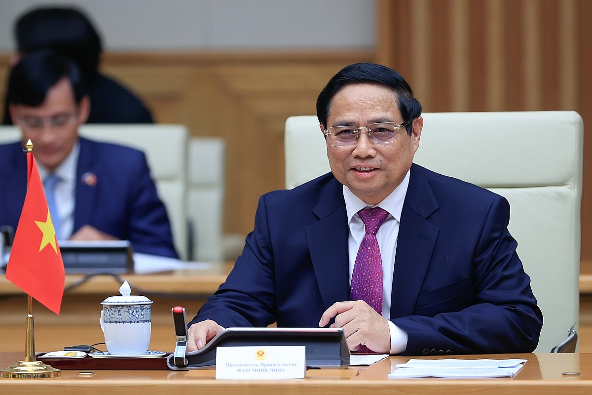 Thủ tướng Phạm Minh Chính khẳng định Việt Nam luôn coi quan hệ hữu nghị truyền thống và Đối tác Chiến lược toàn diện với Nga là một trong những ưu tiên hàng đầu - Ảnh: VGP/Nhật Bắc Thủ tướng Phạm Minh Chính khẳng định Việt Nam luôn coi quan hệ hữu nghị truyền thống và Đối tác Chiến lược toàn diện với Nga là một trong những ưu tiên hàng đầu - Ảnh: VGP/Nhật Bắc