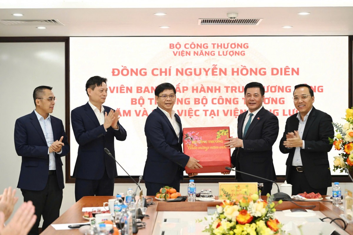 CHÙM ẢNH: Bộ trưởng Nguyễn Hồng Diên thăm và làm việc với Viện Năng lượng