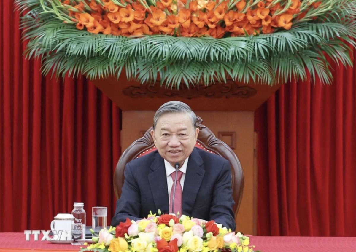 Tổng Bí thư Tô Lâm điện đàm với Tổng Bí thư, Chủ tịch nước Trung Quốc Tập Cận Bình. Ảnh: TTXVN Tổng Bí thư Tô Lâm điện đàm với Tổng Bí thư, Chủ tịch nước Trung Quốc Tập Cận Bình. Ảnh: TTXVN