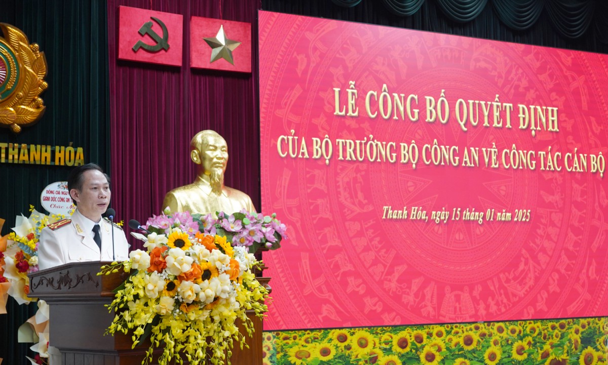 bổ nhiệm phó giám đốc công an tỉnh thanh hóa