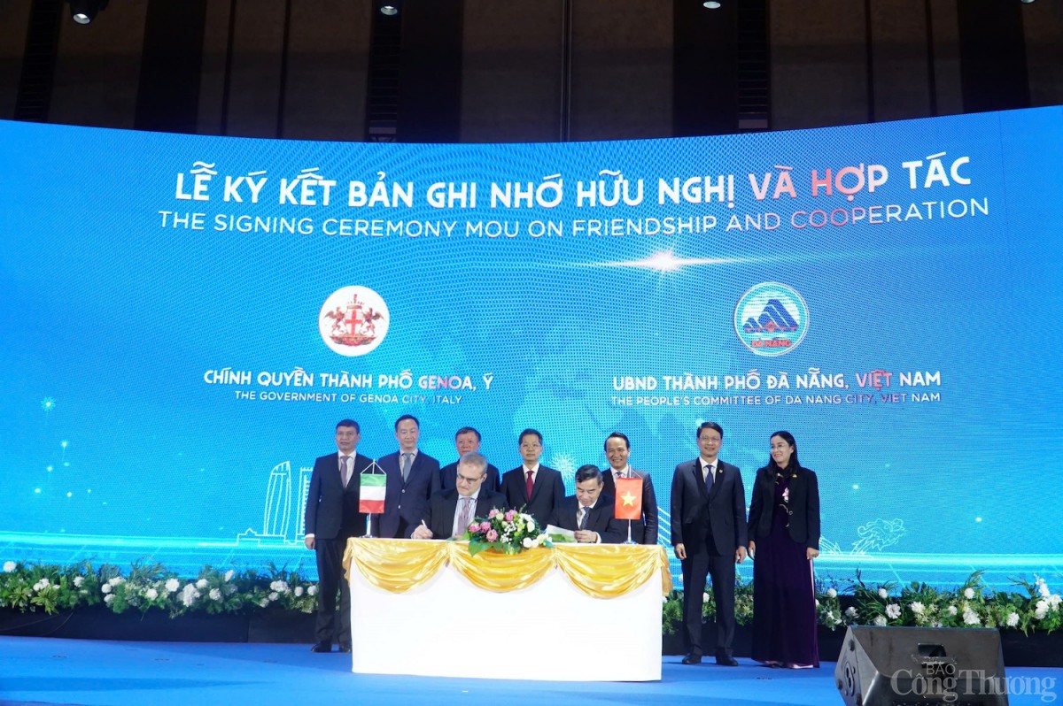 TP. Đà Nẵng ký kết bản ghi nhớ thiết lập quan hệ hữu nghị và hợp tác với TP. Genova (Italia).