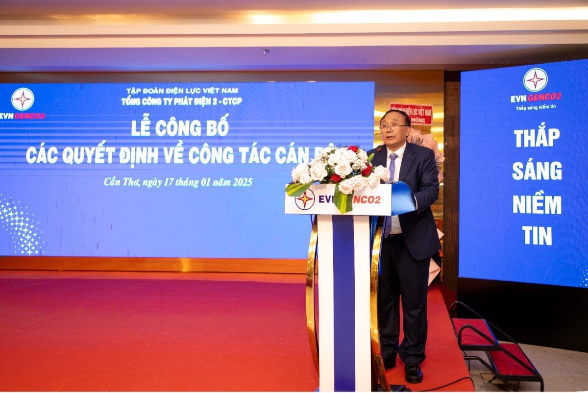Ông Trần Phú Thái – Chủ tịch HĐQT EVNGENCO2 phát biểu tại buổi Lễ Ông Trần Phú Thái – Chủ tịch HĐQT EVNGENCO2 phát biểu tại buổi Lễ