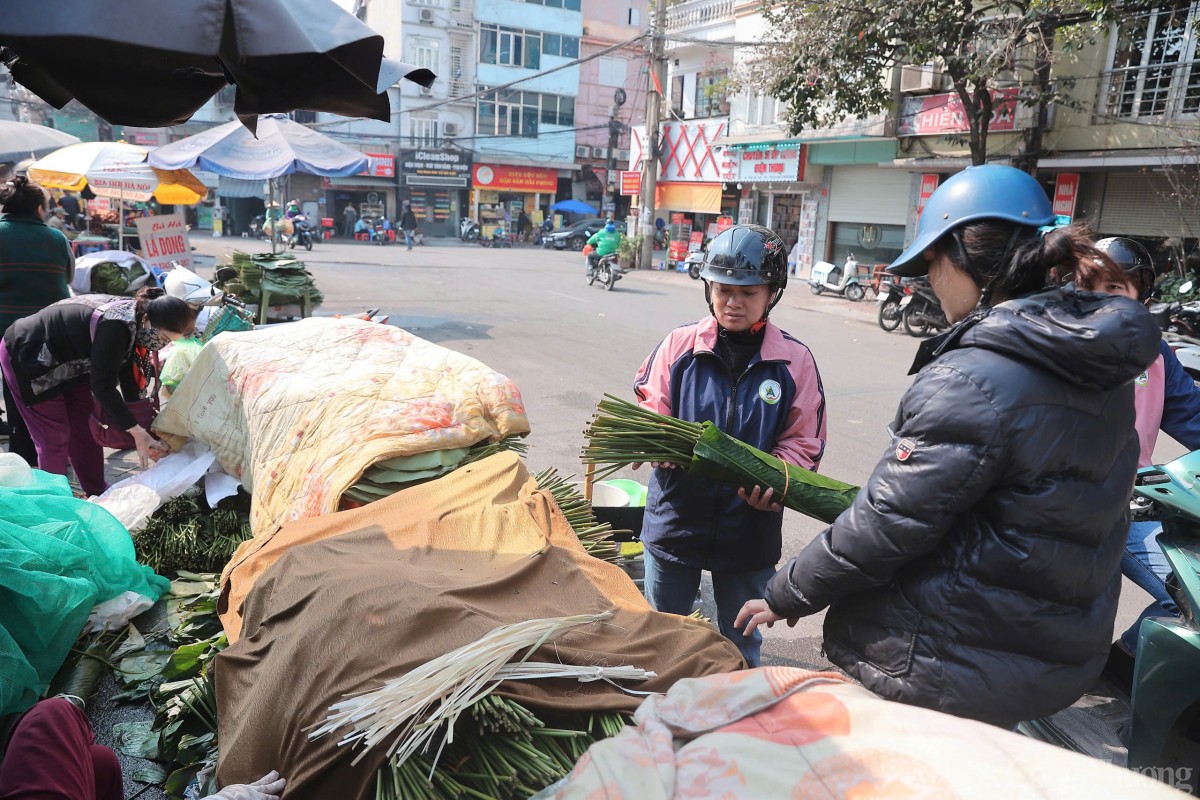 Chợ lá dong lâu đời tại Hà Nội nhộn nhịp ngày giápTết