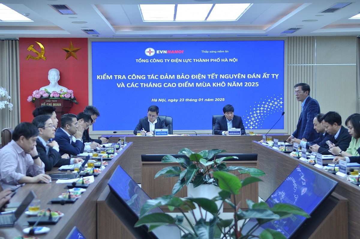 Ảnh Thứ trưởng Trương Thanh Hoài kiểm tra điện dịp Tết