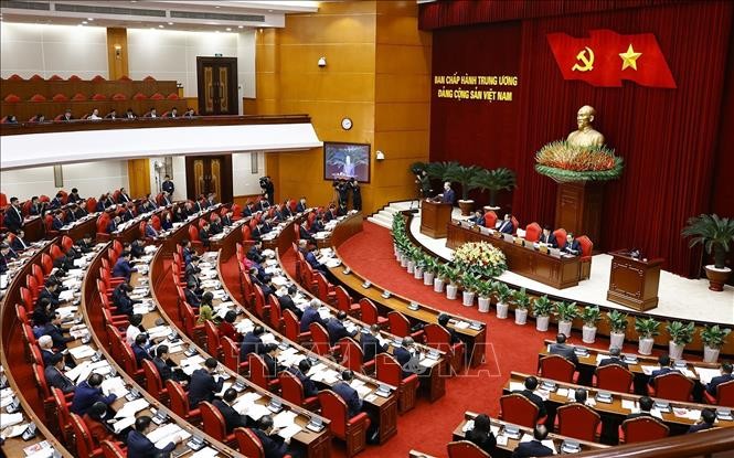 Ban Chấp hành Trung ương Đảng đã thông qua phương án sắp xếp tinh gọn tổ chức bộ máy. Ảnh: TTXVN Ban Chấp hành Trung ương Đảng đã thông qua phương án sắp xếp tinh gọn tổ chức bộ máy. Ảnh: TTXVN