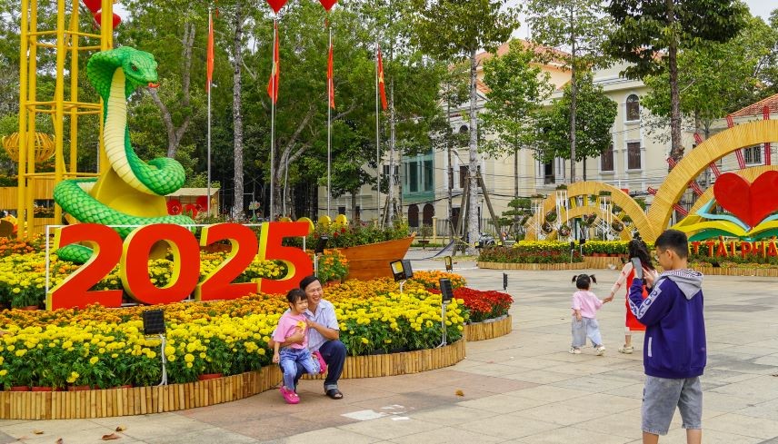 Không gian Tết đặc sắc tại UBND tỉnh Sóc Trăng