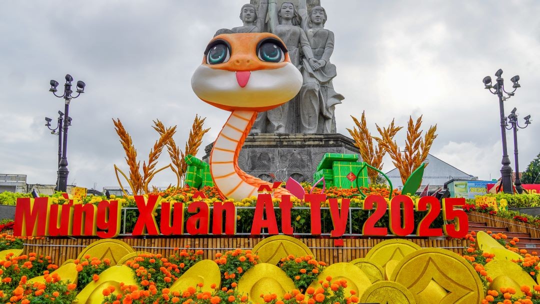 Không gian Tết đặc sắc tại UBND tỉnh Sóc Trăng