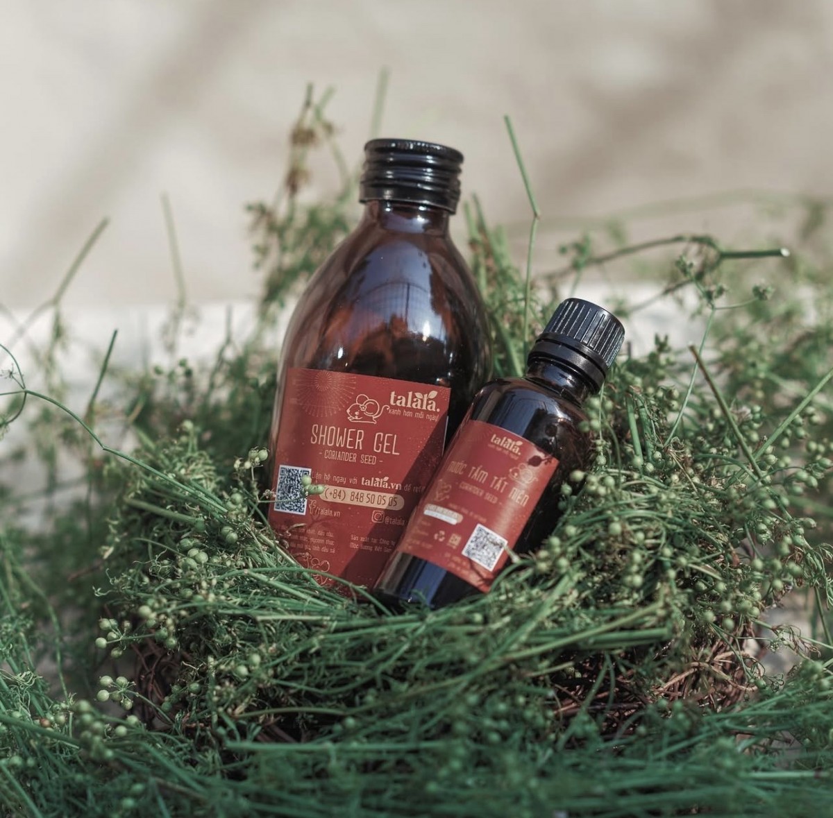 Một sản phẩm gel tắm thơm mùi lá mùi già được nhiều tín đồ mỹ phẩm lựa chọn. Ảnh: Internet