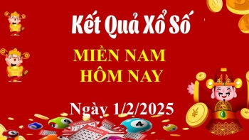 XSMN 1/2, trực tiếp Kết quả xổ số miền Nam 1/2/2025