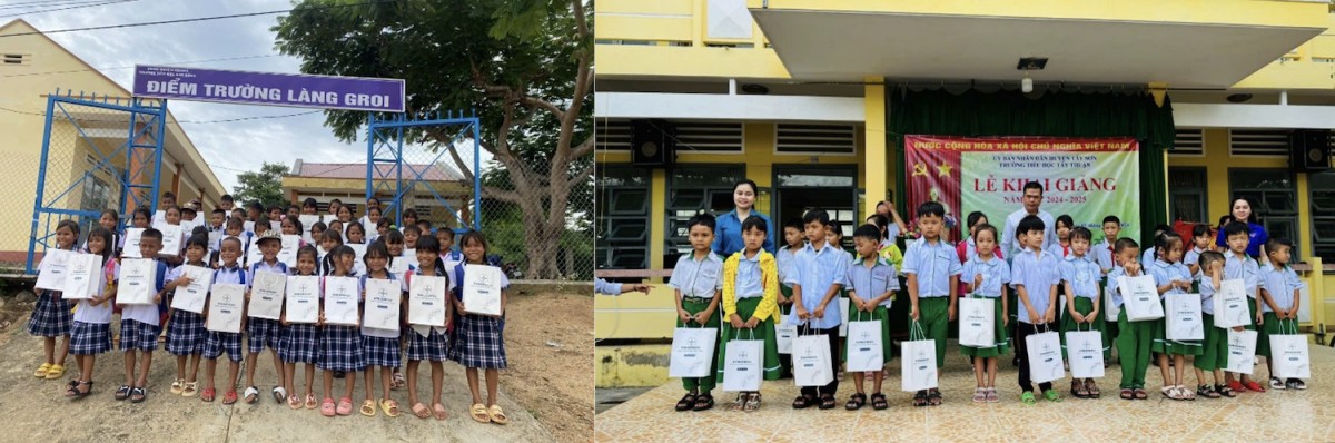 AKKN đồng hành, tiếp sức đến trường đối với các học sinh nghèo vượt khó trên địa bàn các tỉnh Bình Định và Gia Lai trong năm 2024 (Ảnh: Thu Hoài) AKKN đồng hành, tiếp sức đến trường đối với các học sinh nghèo vượt khó trên địa bàn các tỉnh Bình Định và Gia Lai trong năm 2024 (Ảnh: Thu Hoài)