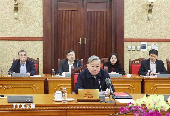 Tổng Bí thư Tô Lâm yêu cầu các cơ quan, đơn vị, địa phương bắt tay ngay vào công việc sau nghỉ Tết. Ảnh: TTXVN