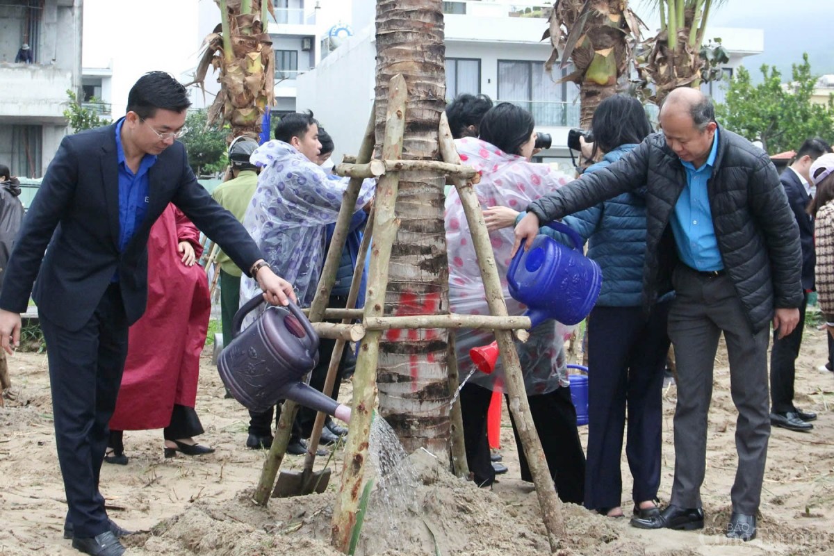 Các đại biểu tham gia trồng cây Các đại biểu tham gia trồng cây