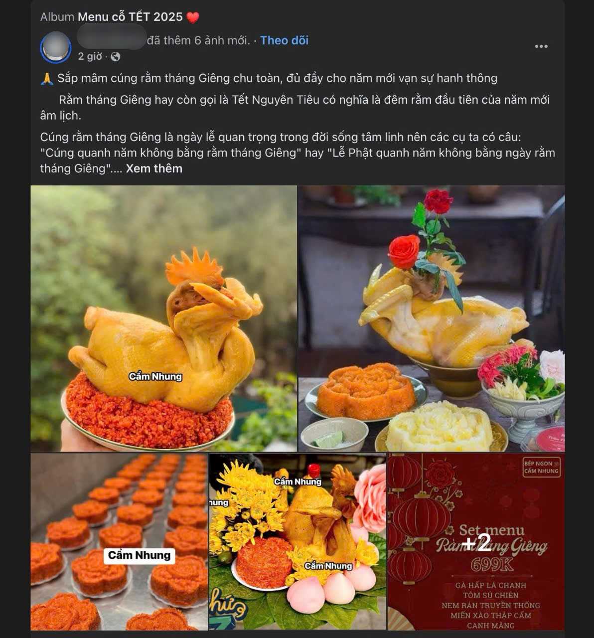 Dịch vụ mâm cỗ nấu sẵn được quảng cáo trên các nền tảng mạng xã hội. Dịch vụ mâm cỗ nấu sẵn được quảng cáo trên các nền tảng mạng xã hội.