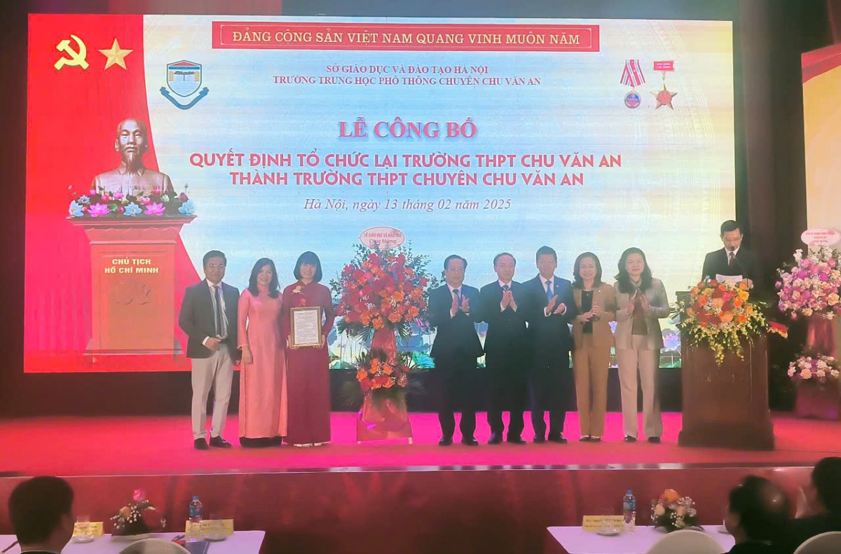 Sau 117 năm thành lập trưởng THPT Chu Văn An sẽ trở thành trường THPT chuyên của Hà Nội Sau 117 năm thành lập trưởng THPT Chu Văn An sẽ trở thành trường THPT chuyên của Hà Nội