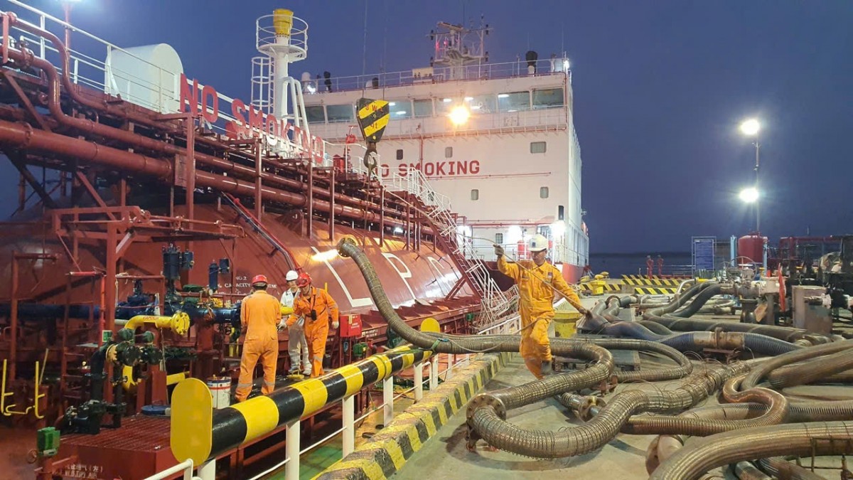 PV GAS Hải Phòng và PV GAS Trading phối hợp tiếp nhận tàu Lady Aegina vào ngày 27/01/2025