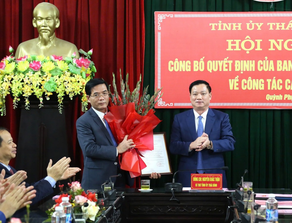 Thái Bình: Chuẩn y Bí thư Huyện ủy Quỳnh Phụ